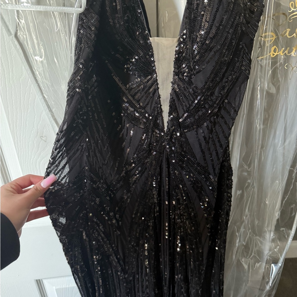 Jovani Black Sequin Prom Dress